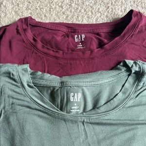 GAP Maroon and Sage Tees LUX T